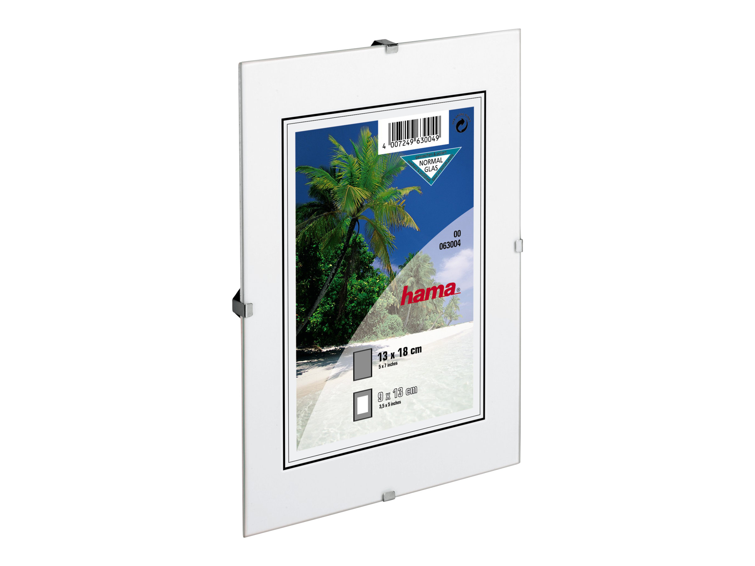 Hama Frameless Picture Holder Clip-Fix - Fotohalter - Konzipiert für: 3.5x5 Zoll (9x13 cm) - Glas - rechteckig
