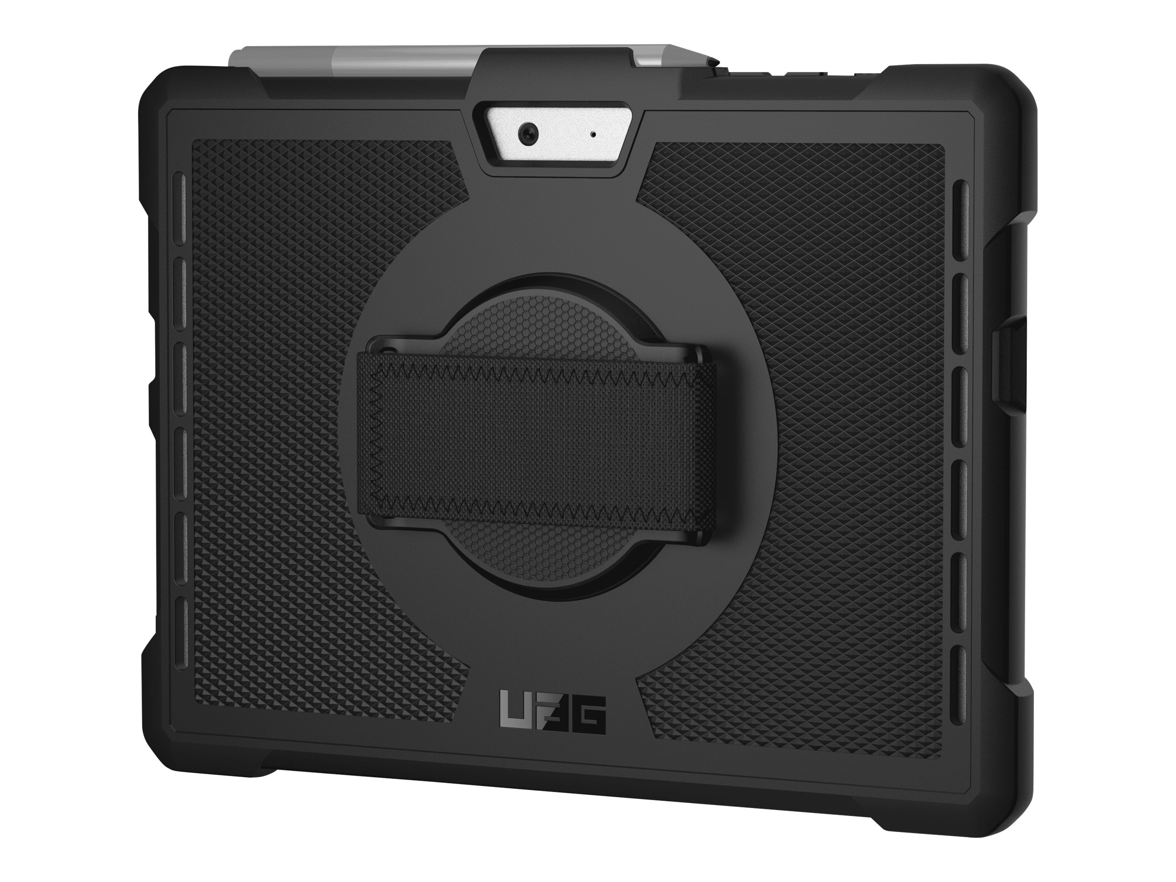 UAG Case for Microsoft Surface Go 3/Go 2/Go [10.5-inch] w/ Handstrap - Outback Black - Hintere Abdeckung für Tablet - für Micros
