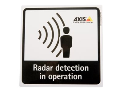 Axis - Schild - Radarerfassung - selbstklebend - Schwarz, weiss (Packung mit 10)