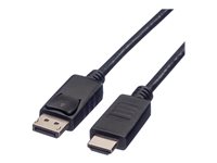 Roline - Adapterkabel - DisplayPort mnnlich zu HDMI mnnlich - 1 m - abgeschirmt - Schwarz
