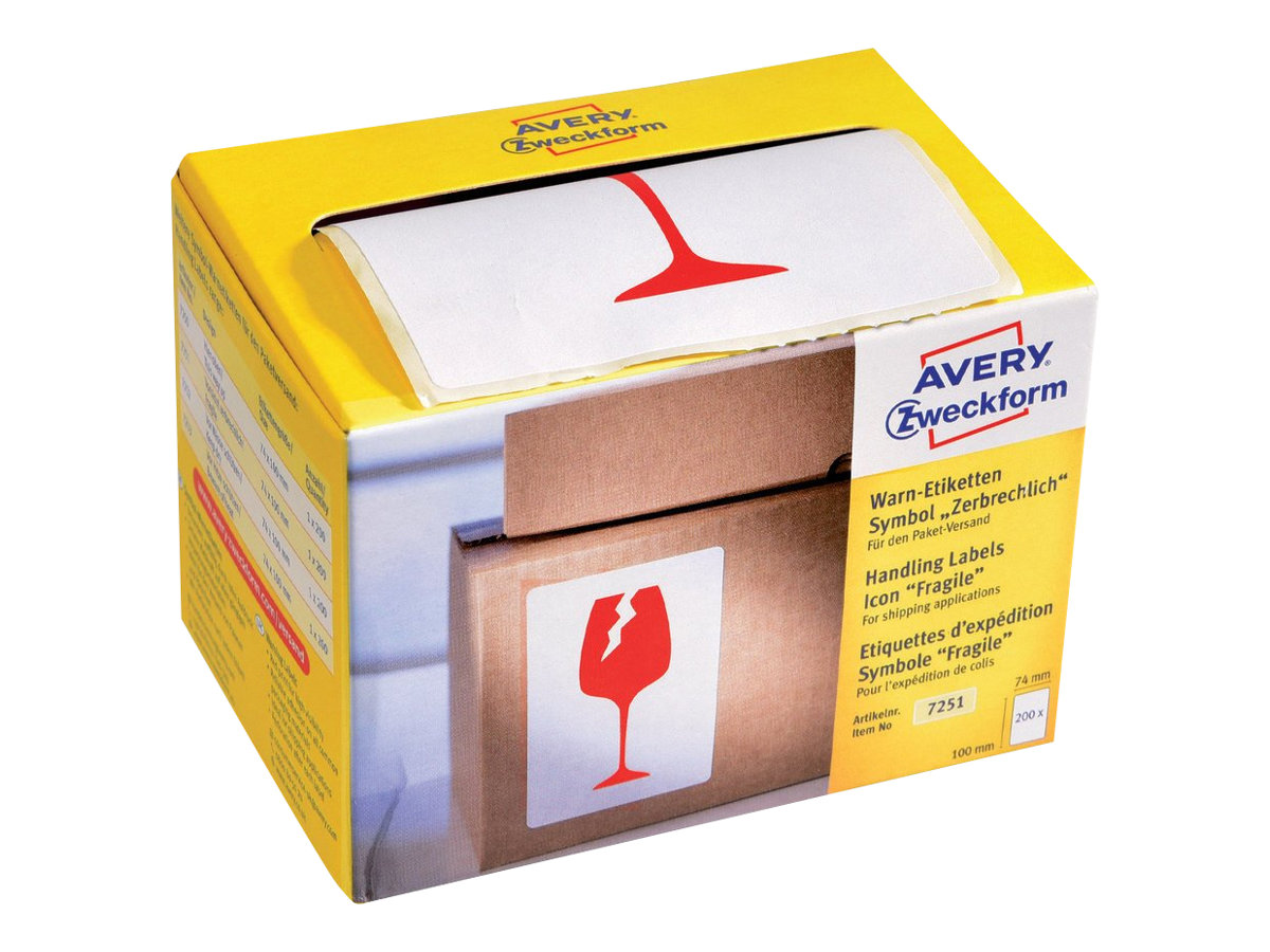 Avery Zweckform - Versandetikett - 7.4 cm x 10 cm - Rot - Papier