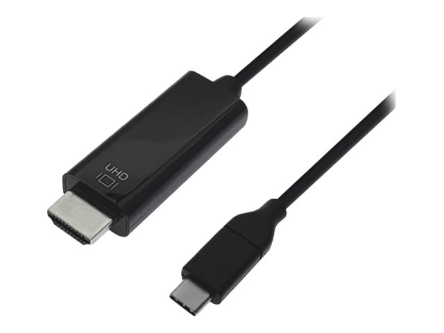 M-CAB - Adapterkabel - 24 pin USB-C mnnlich zu HDMI mnnlich - 1 m - Schwarz - 4K Untersttzung