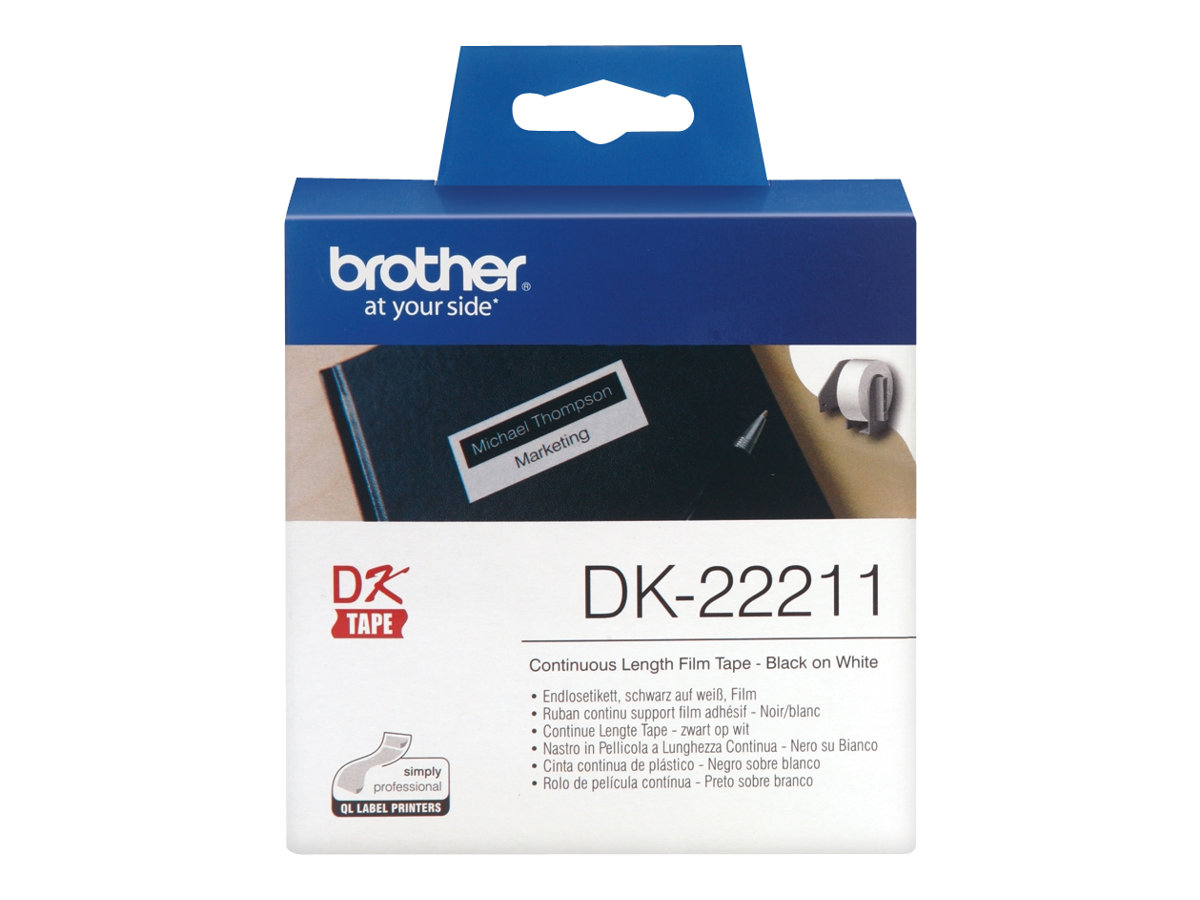 Brother DK-22211 - Weiss - Rolle (2,9 cm x 15,2 m) Etiketten - fr Brother QL-1050, 1060, 1110, 500, 550, 560, 570, 580, 600, 65