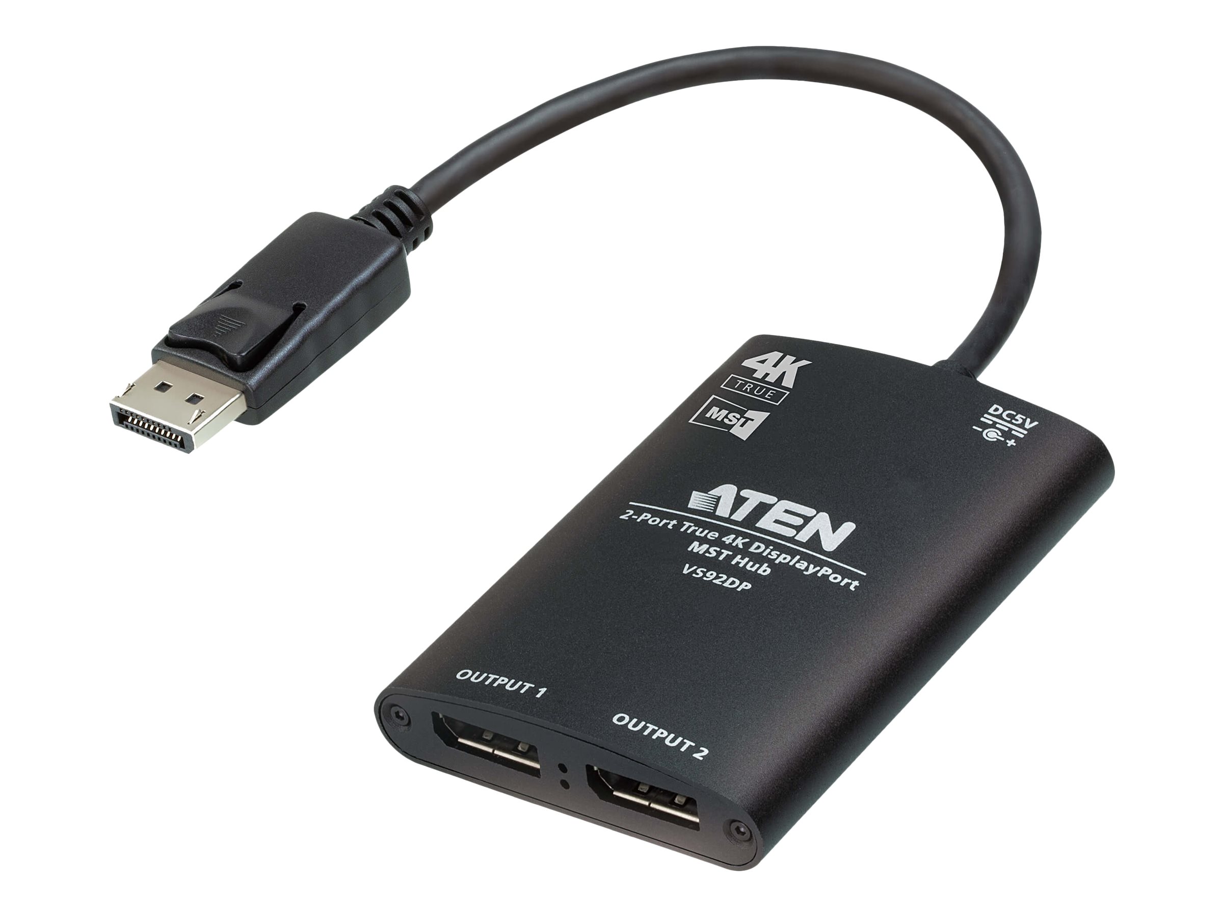 ATEN VS92DP - Video-Verteiler - 2 x DisplayPort - Desktop