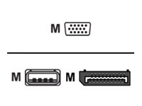 HPE ATEN - Tastatur- / Video- / Maus- (KVM-) Kabel - USB, DisplayPort (M) zu 15-polig SPHD (M) - 1.8 m - fr ATEN CS1304 G2 0x1x