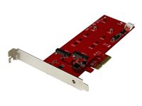 StarTech.com 2x M.2 SATA SSD Schnittstellenkarte - PCIe - PCI Express M.2 SATA III Controller - NGFF Karte - Speicher-Controller