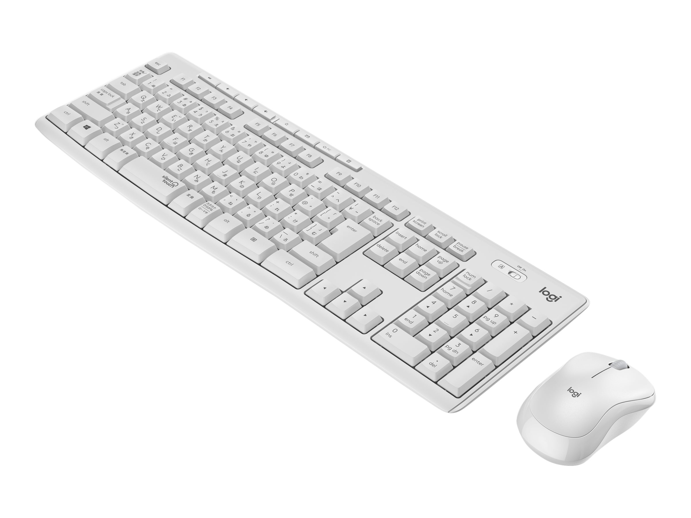 Logitech MK295 Silent - Tastatur-und-Maus-Set - kabellos - 2.4 GHz - Französisch - Off White