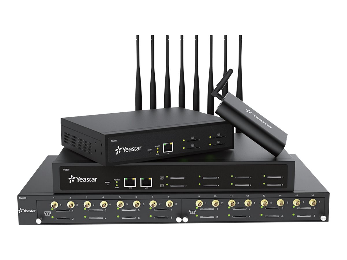 Tiptel Yeastar NeoGate TG1600 - VoIP-Gateway - 16 Anschlüsse - 100Mb LAN - GSM 850/900/1800/1900 - 1U