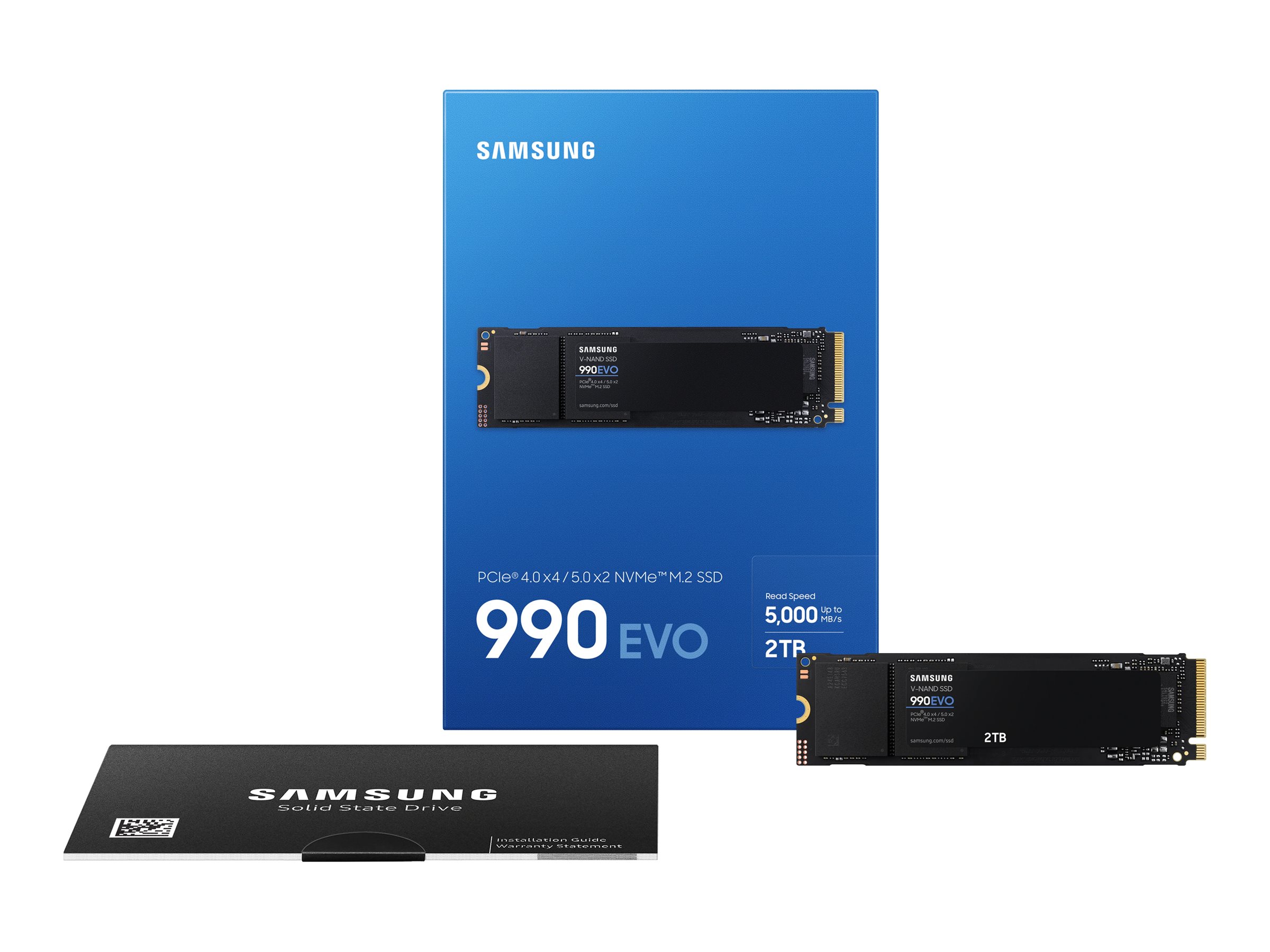 Samsung 990 EVO MZ-V9E2T0BW - SSD - verschlsselt - 2 TB - intern - M.2 2280