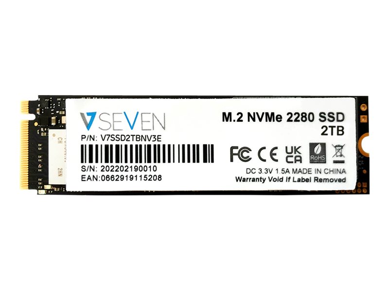 V7 V7SSD2TBNV3E - SSD - 2 TB - intern - M.2 2280 - PCIe 3.0 x4 (NVMe)