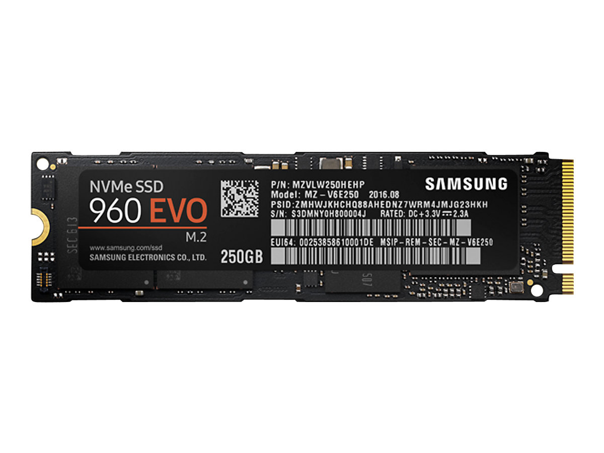Samsung 960 EVO MZ-V6E250BW - SSD - verschlsselt - 250 GB - intern - M.2 2280