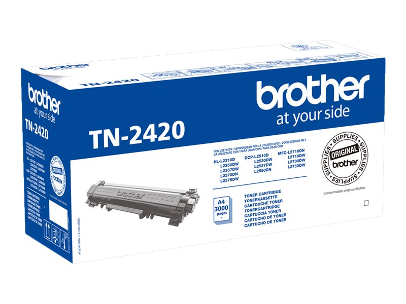 Brother TN2420 - Hohe Ergiebigkeit - Schwarz - Original - Tonerpatrone - fr Brother DCP-L2510, L2530, L2537, L2550, HL-L2350, L