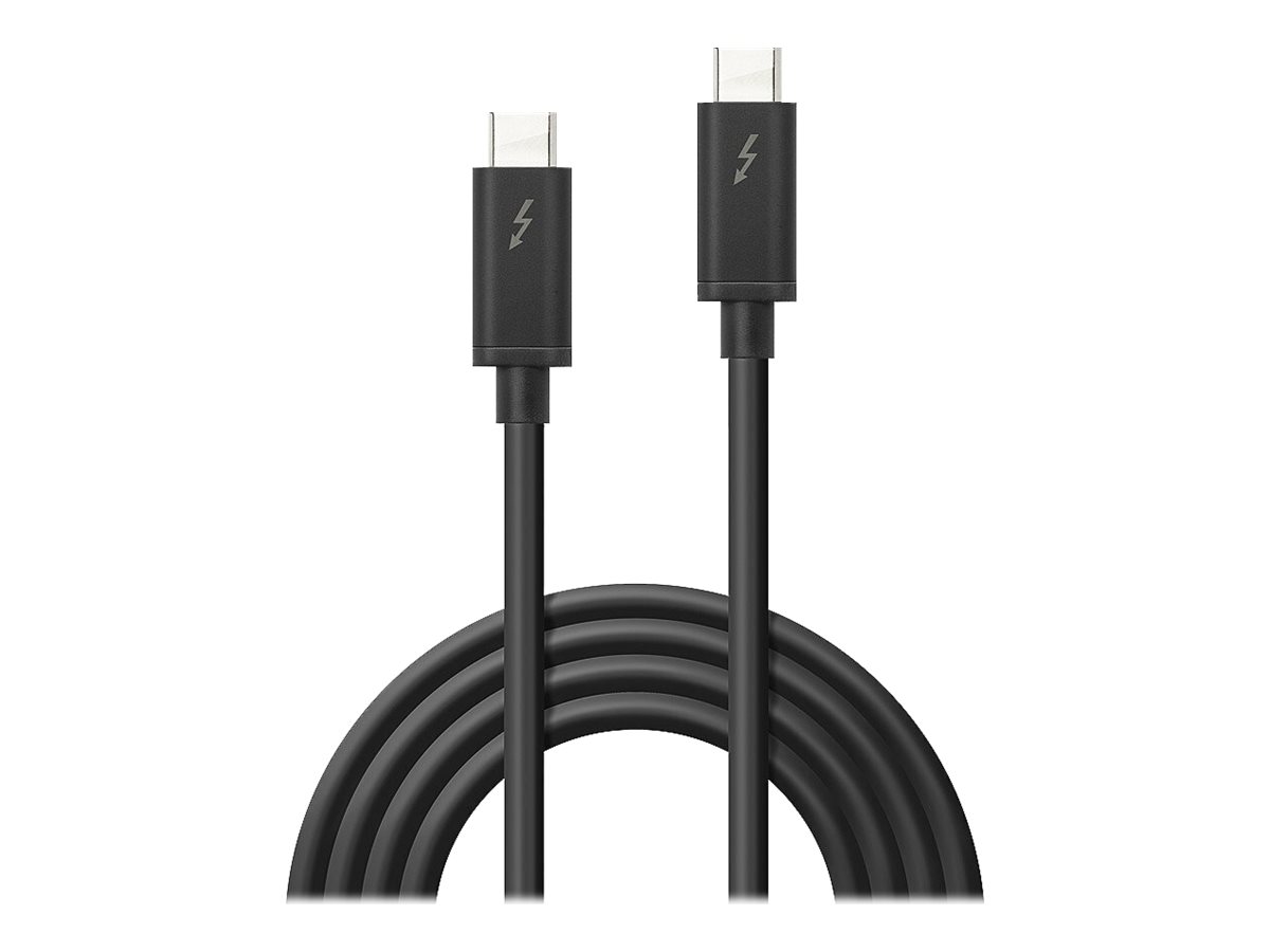 Lindy - Thunderbolt-Kabel - USB-C (M) zu USB-C (M) - USB 3.1 Gen 2 / Thunderbolt 3 / DisplayPort 1.2 - 2 m - umkehrbare Stecker,