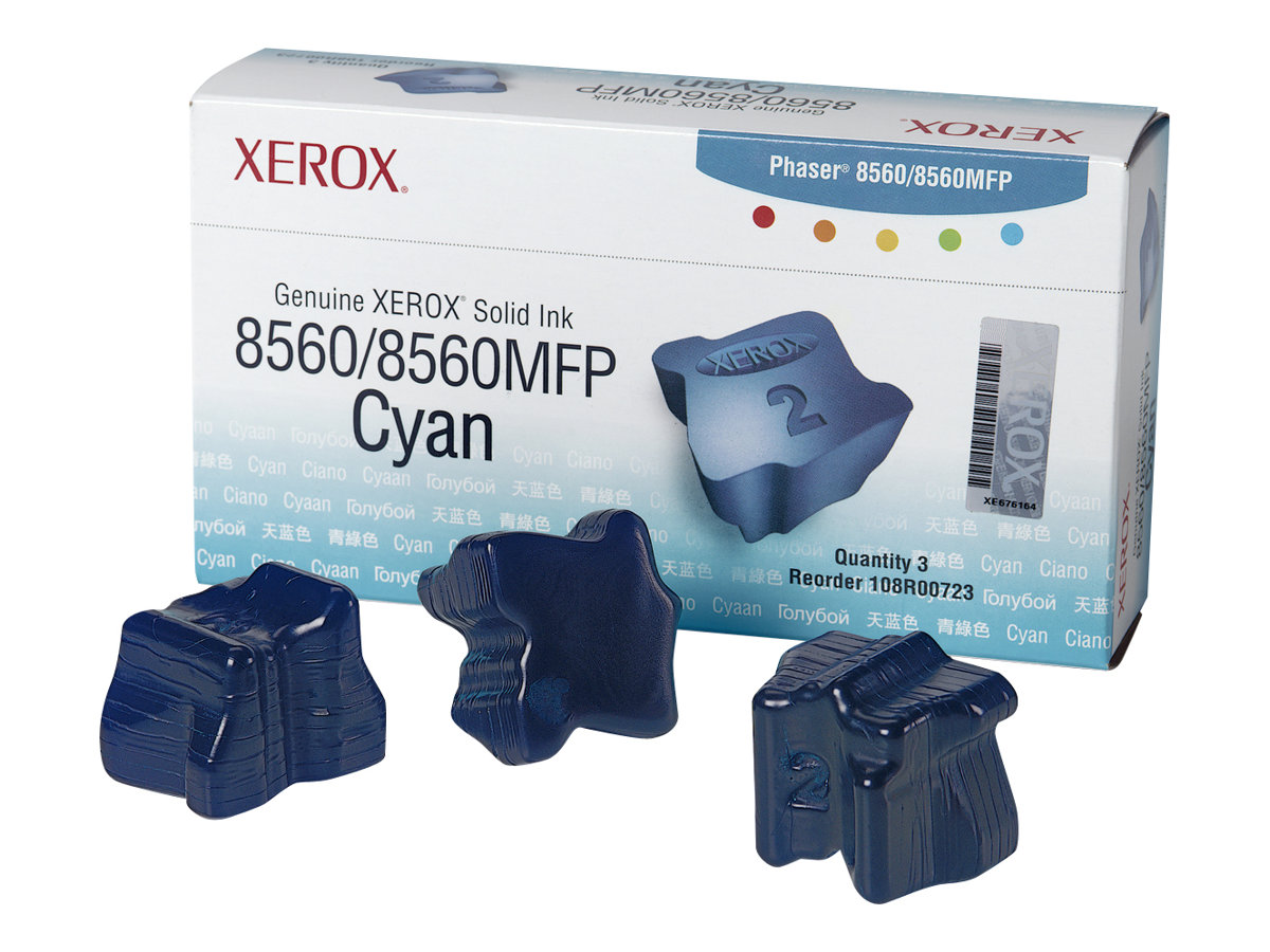 Xerox Phaser 8560MFP - 3er-Pack - Cyan - feste Tinten - fr Phaser 8560