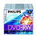 Philips DN4S4J05F - 5 x DVD-RW - 4.7 GB (120 Min.) 1x - 4x - Jewel Case (Schachtel)