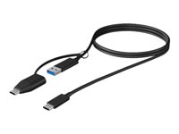 ICY BOX IB-CB034 - USB-Kabel - USB-C (M) zu USB Typ A, USB-C - USB 3.2 Gen 2 - 1 m - Schwarz