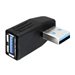 Delock - USB-Adapter - USB Typ A (M) zu USB Typ A (W) - USB 3.0 - 270 Stecker - Schwarz