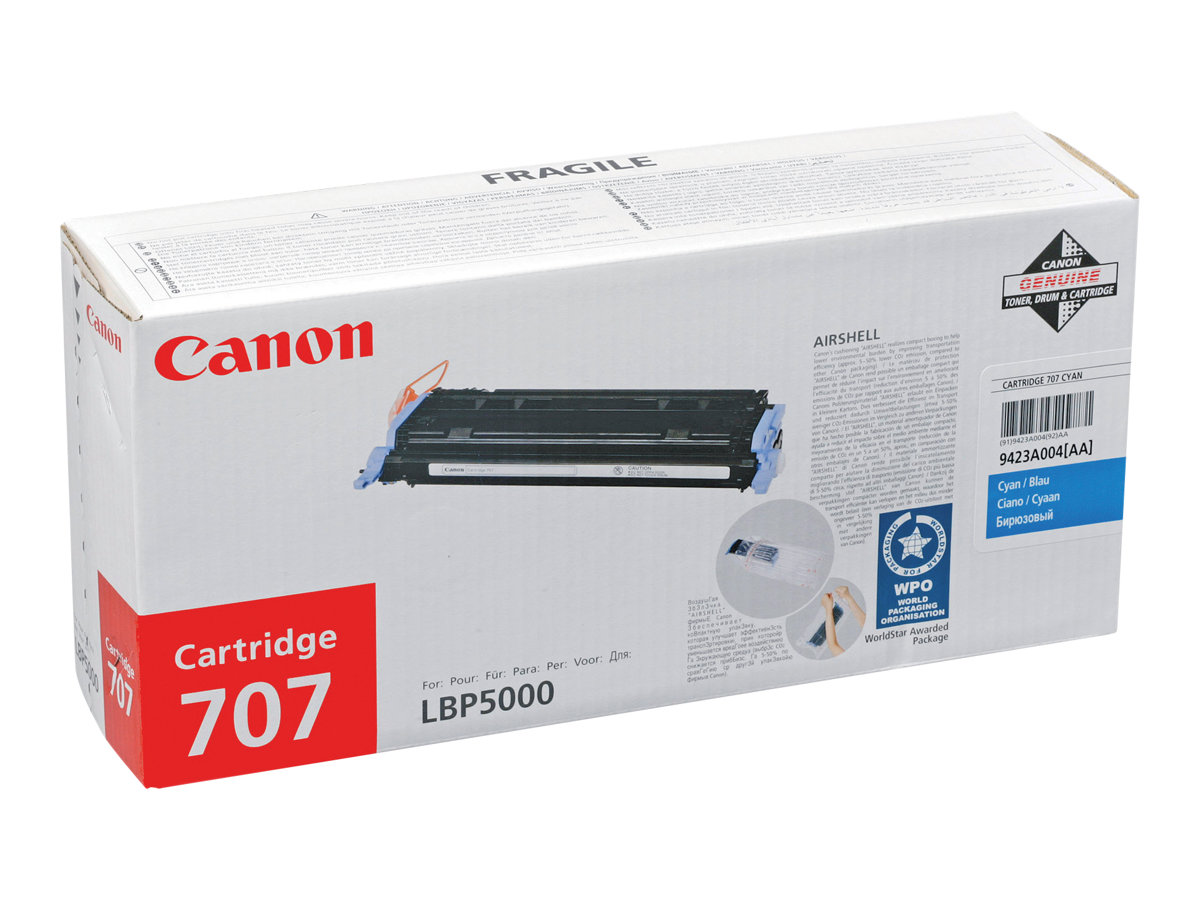 Canon 707C - Cyan - Original - Tonerpatrone - fr i-SENSYS LBP5000, LBP5100; Laser Shot LBP-5000, 5100