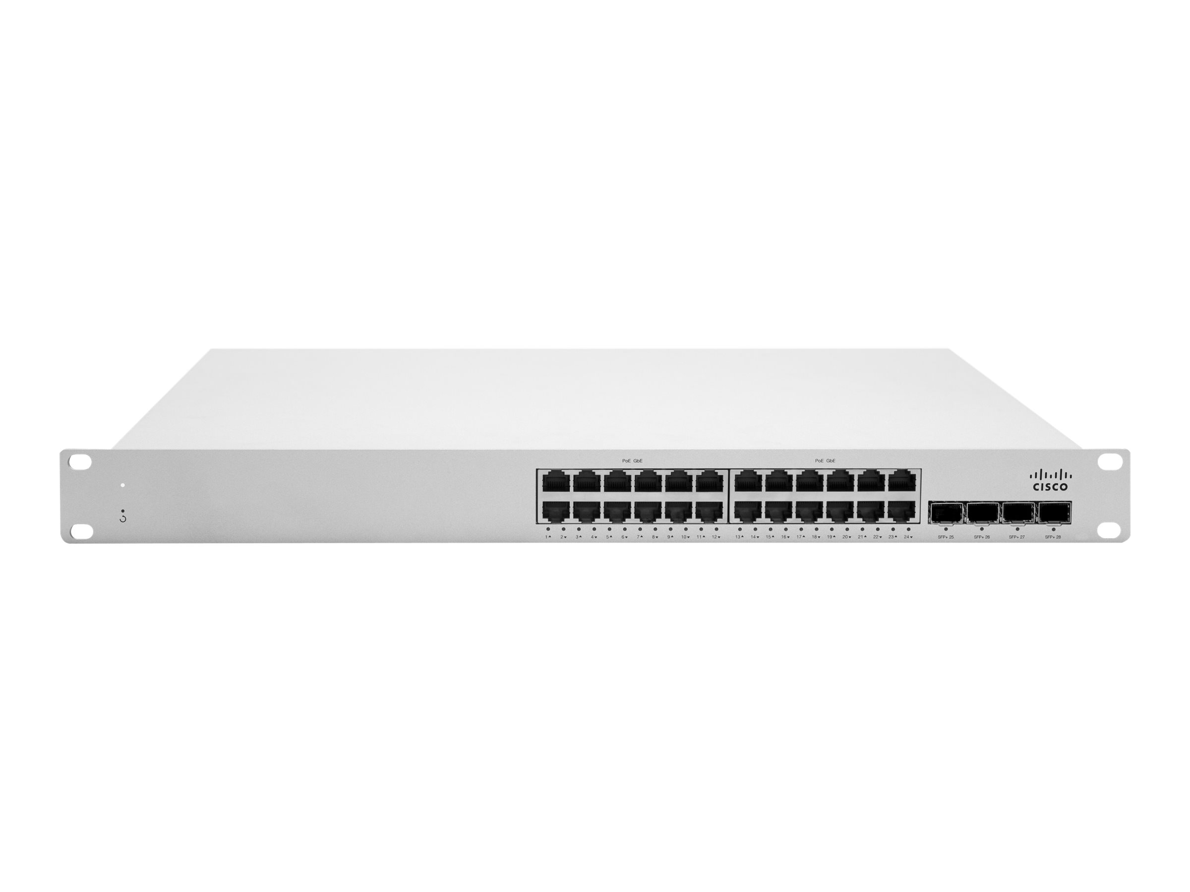 Cisco Meraki Cloud Managed MS250-24P - Switch - L3 - managed - 24 x 10/100/1000 (PoE+) + 4 x 10 Gigabit SFP+ (Uplink) - an Rack 