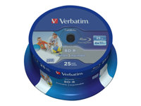 Verbatim DataLife - 25 x BD-R - 25 GB 6x - mit Tintenstrahldrucker bedruckbare Oberflche - Spindel