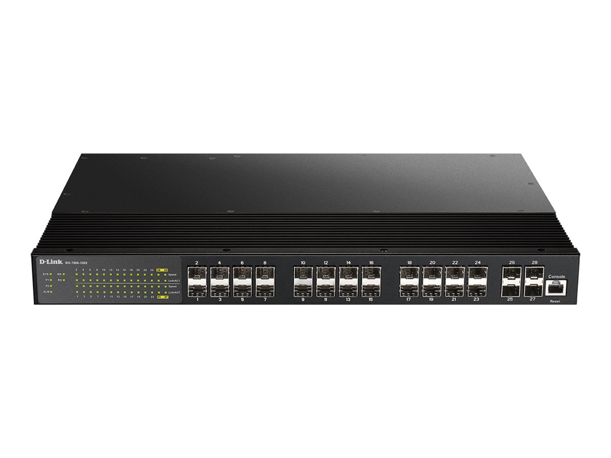 D-Link DIS 700G-28XS - Switch - L2+ - managed - 24 x Gigabit SFP + 4 x 10 Gigabit SFP+ - an Rack montierbar