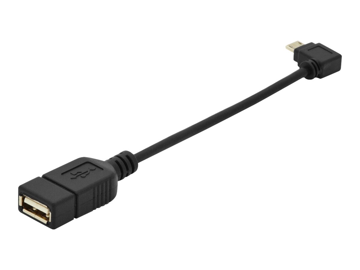 ASSMANN - USB-Adapter - USB (W) zu Micro-USB Typ B (M) - USB 2.0 OTG - 20 cm - 90 Stecker, geformt