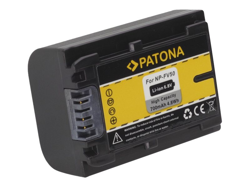PATONA - Batterie - Li-Ion - 700 mAh - für Sony Handycam FDR-AX100, AX43, AX60, HDR-CX170, CX485, CX680, PJ330, PJ350, PJ675, PJ