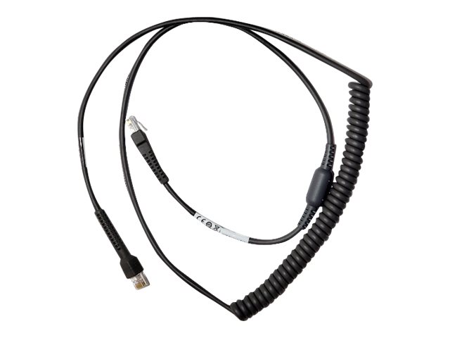 Zebra - Kabel seriell - RS-232 (M) zu RS-232 (M) - 2.74 m - gewickelt - fr Digital Scanner DS9308; Zebra DS2278, DS4308, DS4608
