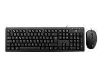 V7 CKU200ES - Tastatur-und-Maus-Set - USB - Spanisch - Schwarz