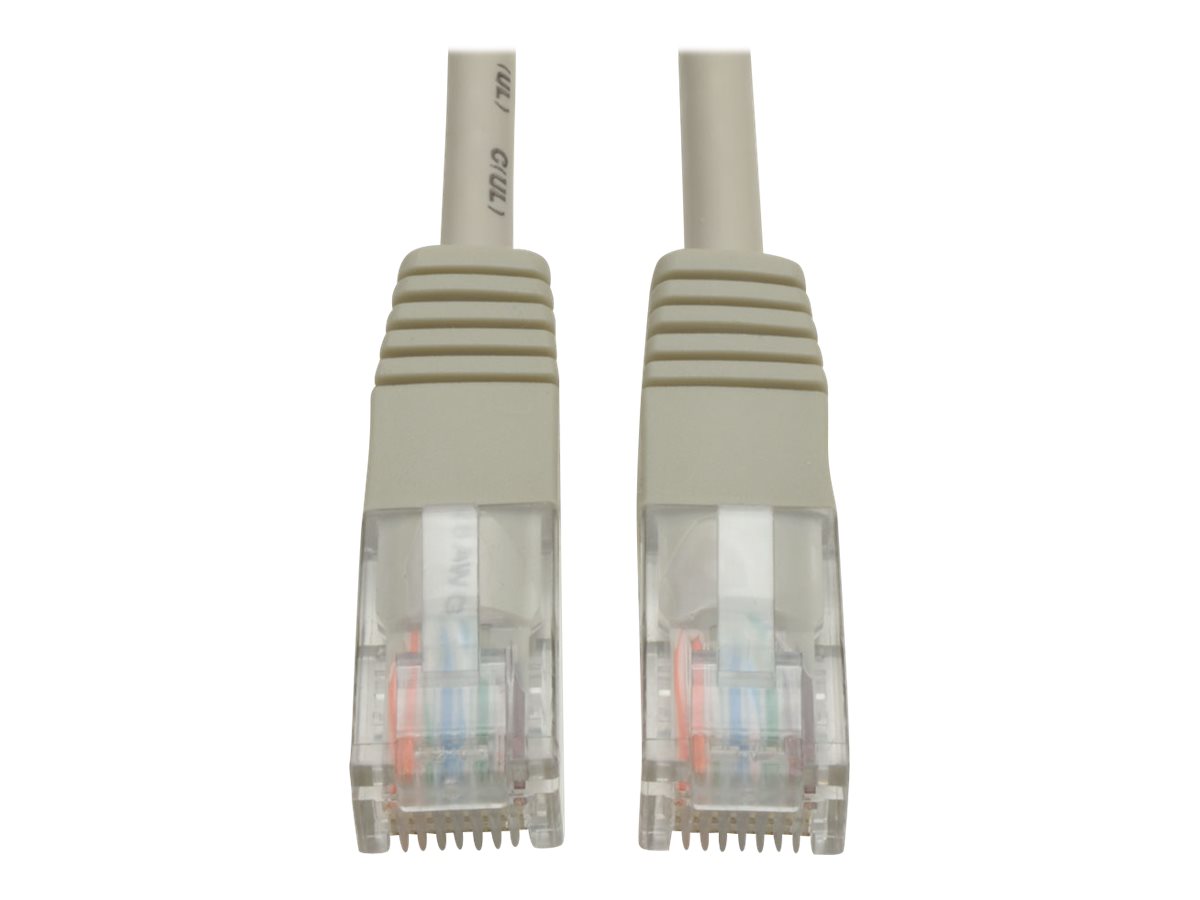 Eaton Tripp Lite Series Cat5e 350 MHz Molded (UTP) Ethernet Cable (RJ45 M/M), PoE - Gray, 50 ft. (15.24 m) - Patch-Kabel - RJ-45