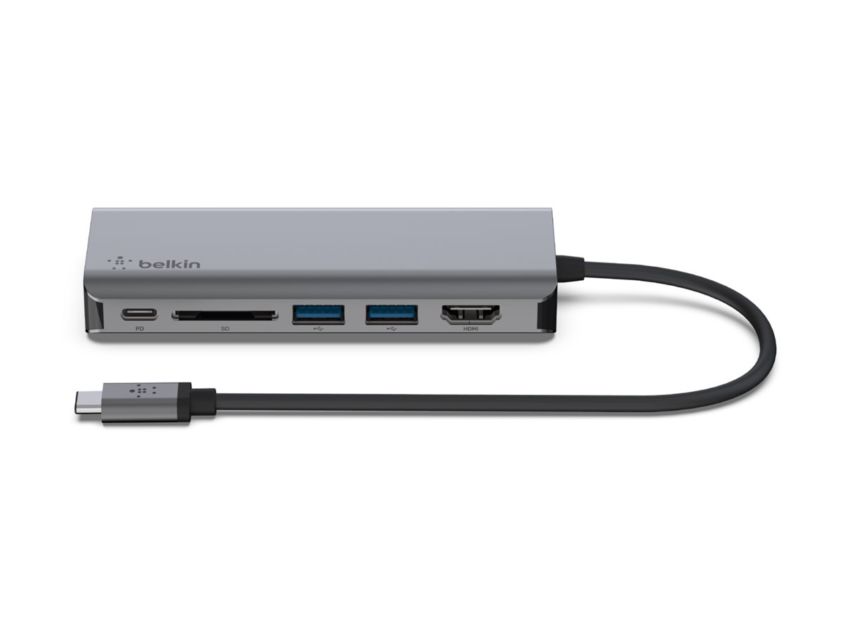 Belkin CONNECT USB-C 6-in-1 Multiport Adapter - Dockingstation - USB-C - HDMI - 1GbE