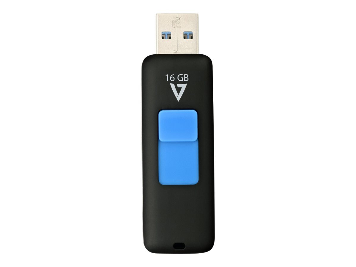 V7 VF316GAR-3E - USB-Flash-Laufwerk - 16 GB - USB 3.0 - Schwarz