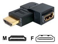 Delock - HDMI-Adapter - HDMI mnnlich zu HDMI weiblich - rechts-gewinkelter Stecker