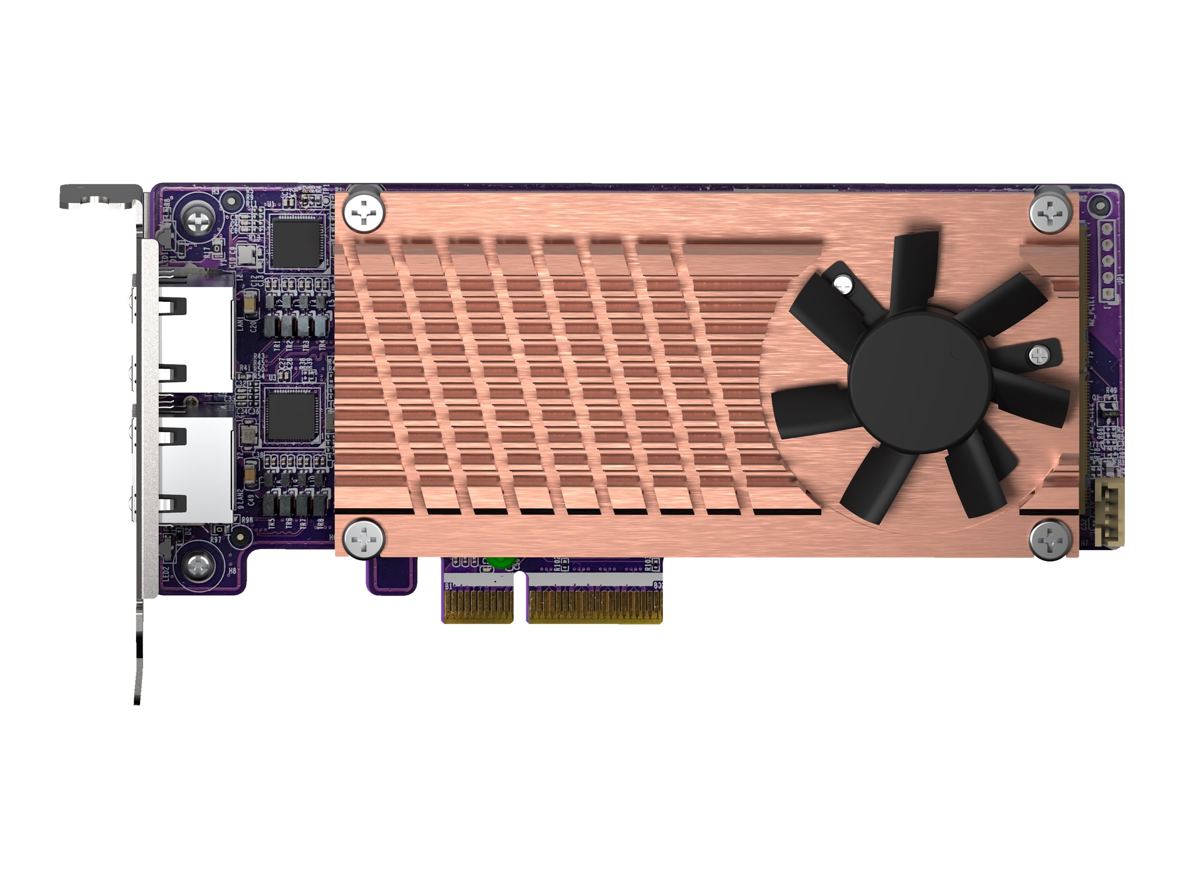 QNAP QM2-2P2G2T - Speicher-Controller - M.2 - M.2 NVMe Card / PCIe 3.0 (NVMe) - Low-Profile - PCIe 3.0 x4, 2.5 Gigabit Ethernet
