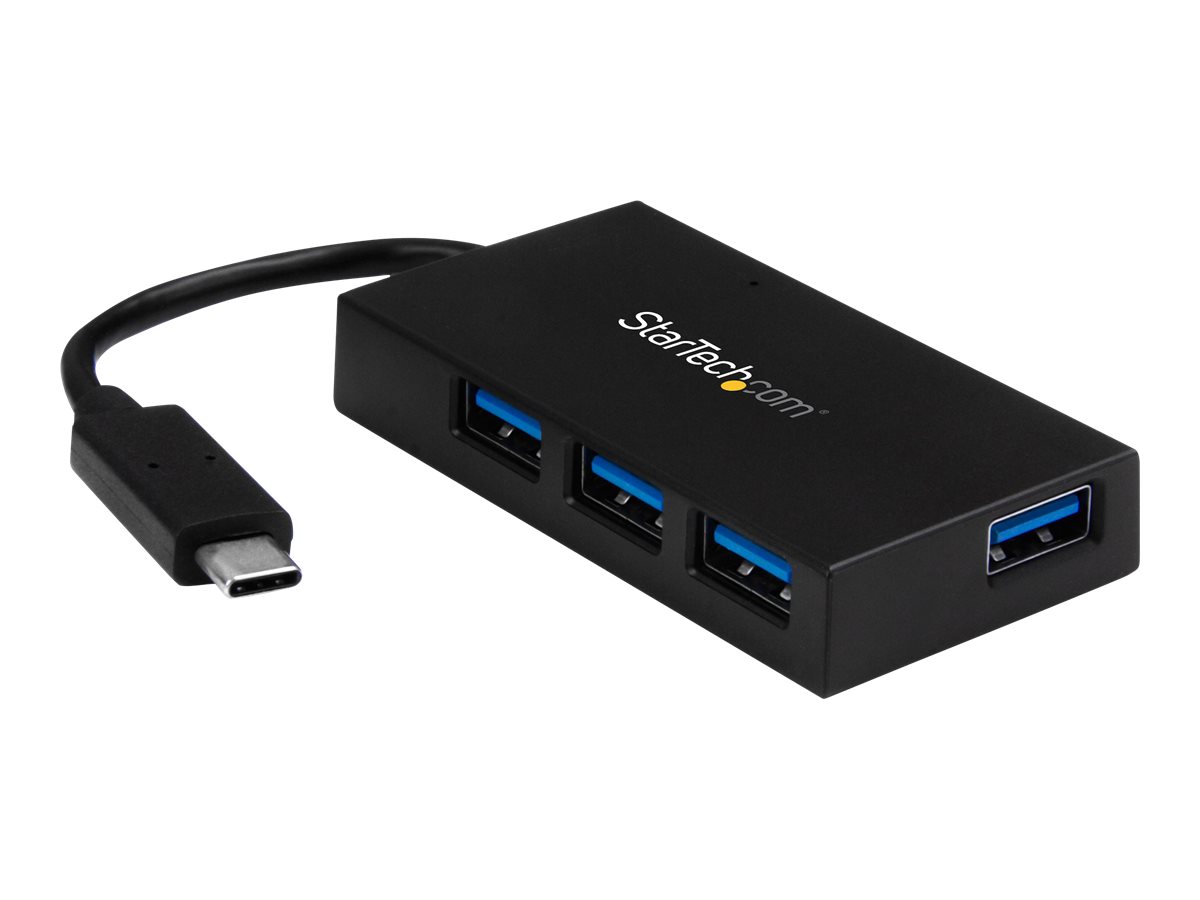 StarTech.com 4 Port USB C Hub - USB Typ-C Hub mit 4x USB-A Ports (USB 3.0/3.1 Gen 1 SuperSpeed 5Gbit/s) - USB Busbetrieben oder 
