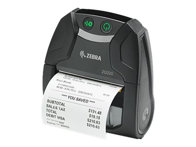 Zebra ZQ320 Mobile Receipt Printer - Belegdrucker - Thermodirekt - 8 cm Rolle - 203 dpi - bis zu 100 mm/Sek.
