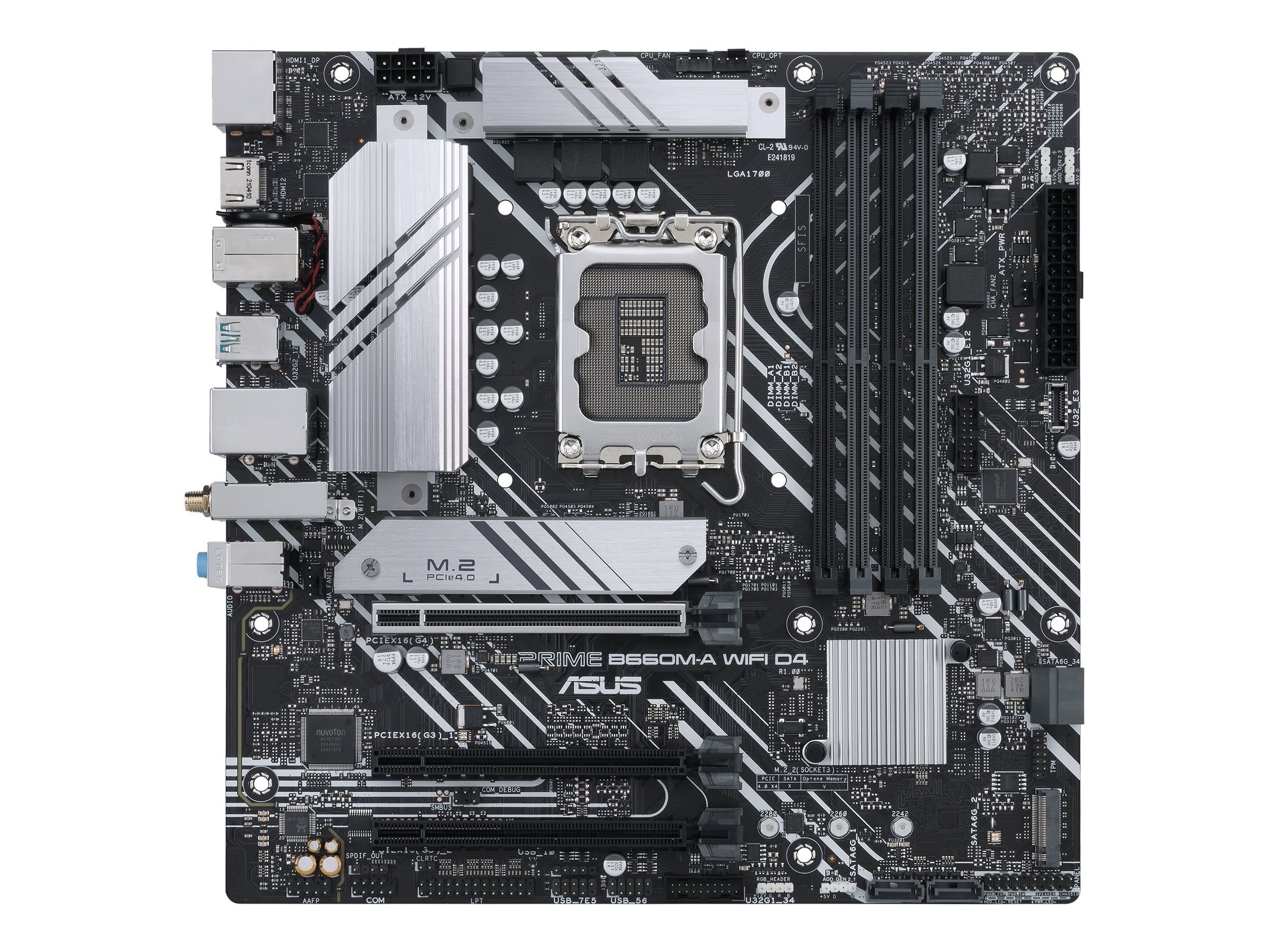 ASUS PRIME B660M-A WIFI D4 - Motherboard - micro ATX - LGA1700-Sockel - B660 Chipsatz - USB-C Gen1, USB 3.2 Gen 1, USB 3.2 Gen 2