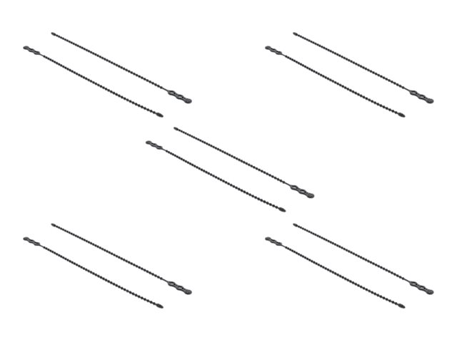 DeLOCK Beaded - Kabelbinder - 21 cm - Schwarz (Packung mit 10)