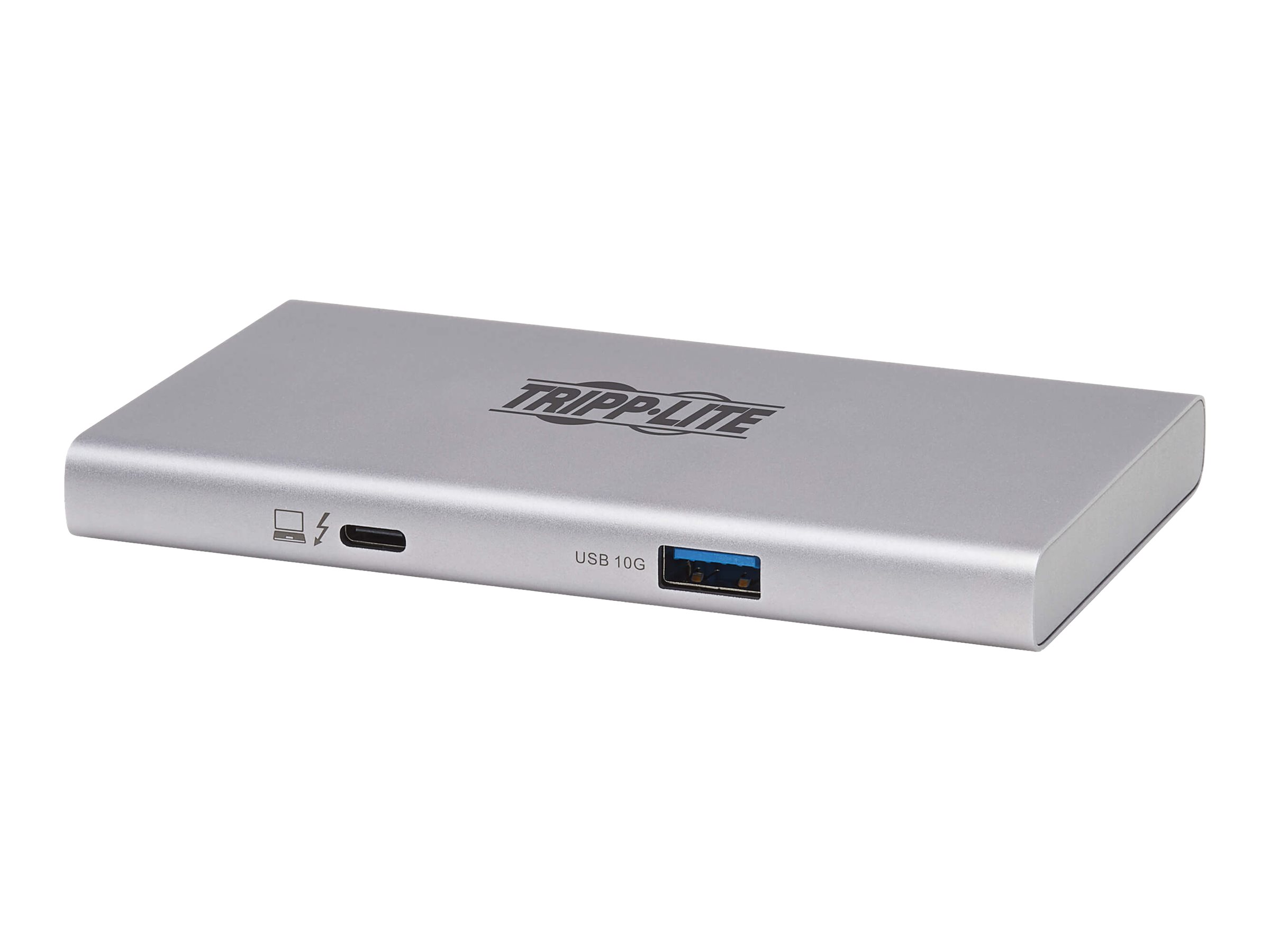 Tripp Lite 4-Port Thunderbolt 4 Hub - 8K, 2x 4K 60 Hz, USB 3.2 Gen 2, USB-A Port, 100W Charging, Gray - Hub - 4 x USB-C - Deskto