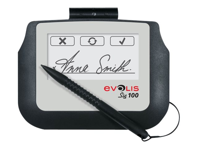 Evolis Signature Sig100 - Unterschriften-Terminal mit LCD Anzeige - 4.7 x 9.5 cm - kabelgebunden - USB - mit 1 Lizenz für signoS