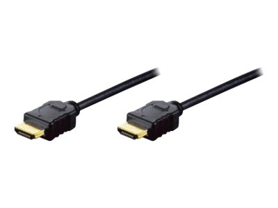 ASSMANN - HDMI-Kabel mit Ethernet - HDMI mnnlich zu HDMI mnnlich - 2 m - Dreifachisolierung - Schwarz