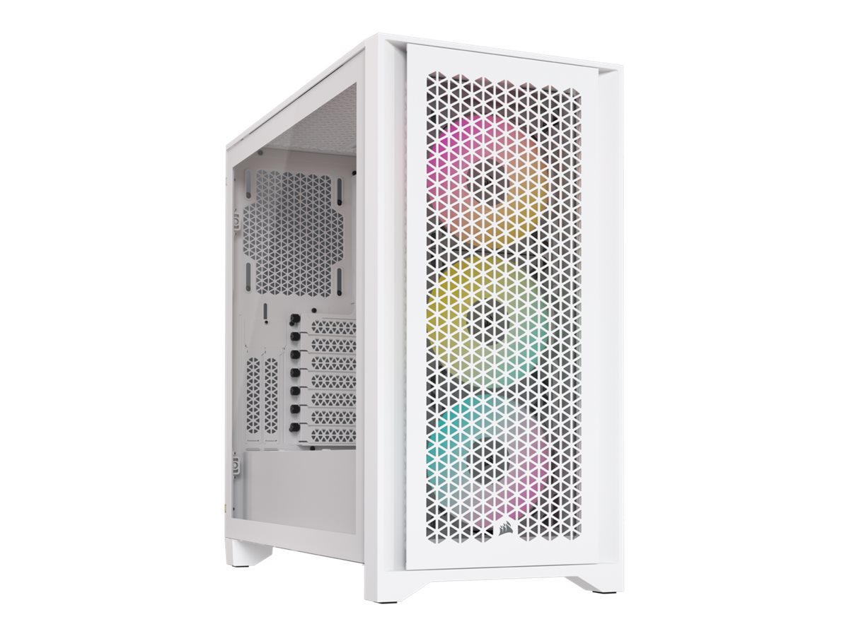 CORSAIR iCUE 4000D RGB Airflow - Mid tower - E-ATX - Seitenteil mit Fenster (gehrtetes Glas) - keine Spannungsversorgung (ATX) 