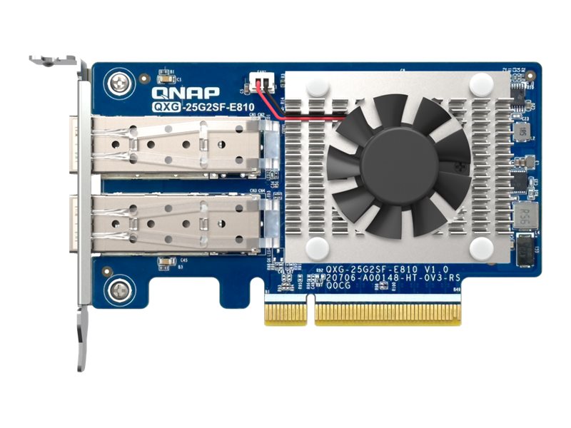 QNAP QXG-25G2SF-E810 - Netzwerkadapter - PCIe 4.0 x8 Low-Profile - 25 Gigabit SFP28 x 2 - fr P/N: CAB-DAC15M-SFP28, CAB-DAC30M-