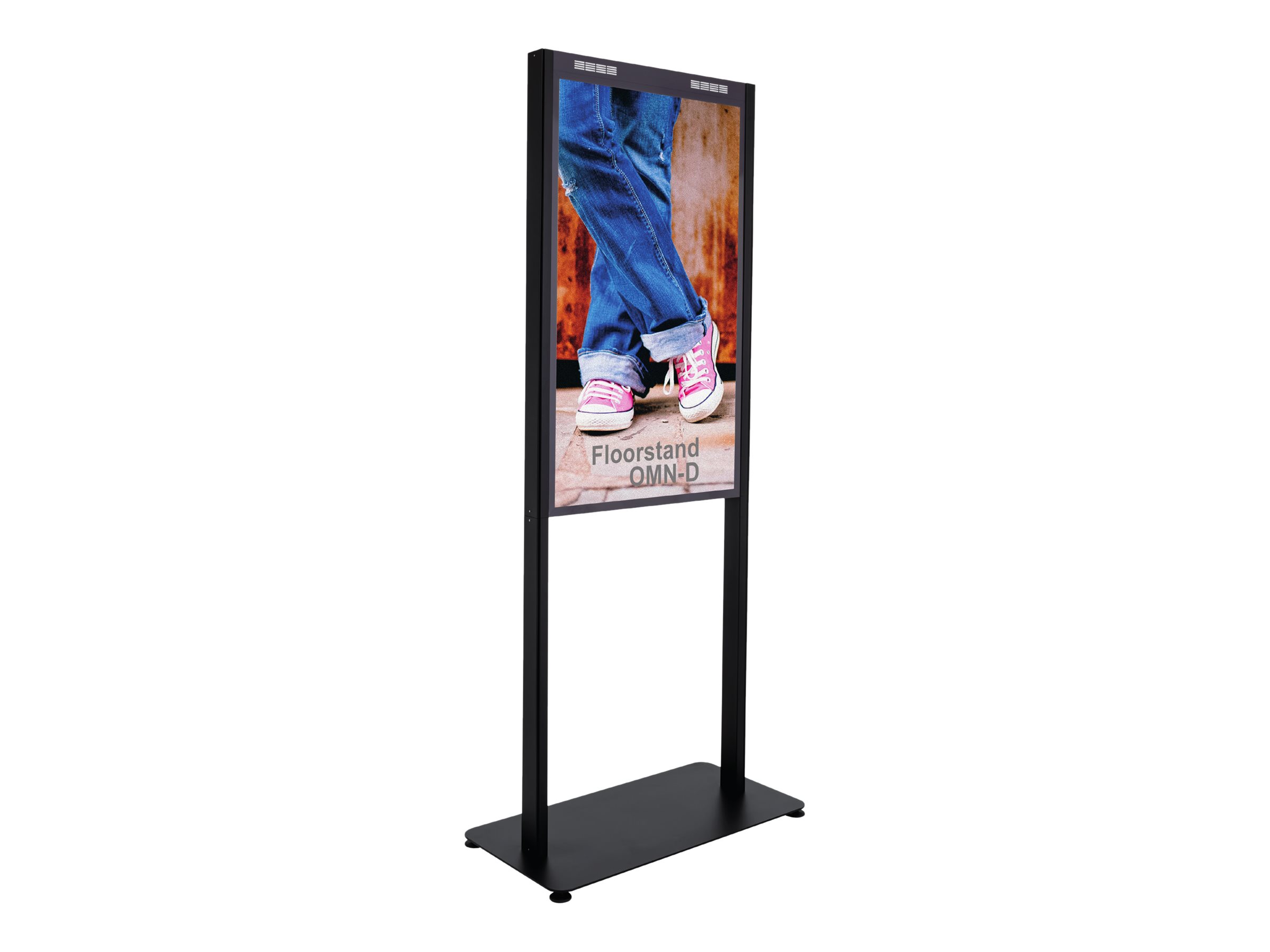 HAGOR Floorstand OM55N-D - Aufstellung - für Flachbildschirm - Schwarz - Bildschirmgrösse: 139.7 cm (55