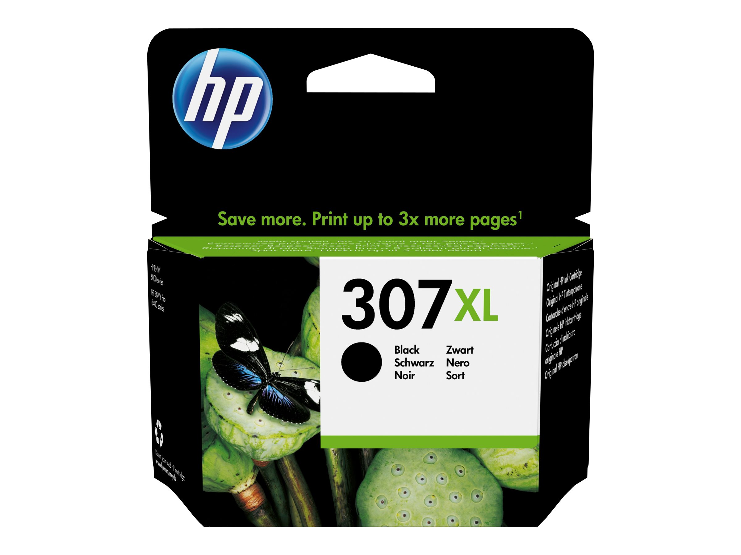 HP 307XL - 7 ml - Besonders hohe Ergiebigkeit - Schwarz - original - Tintenpatrone