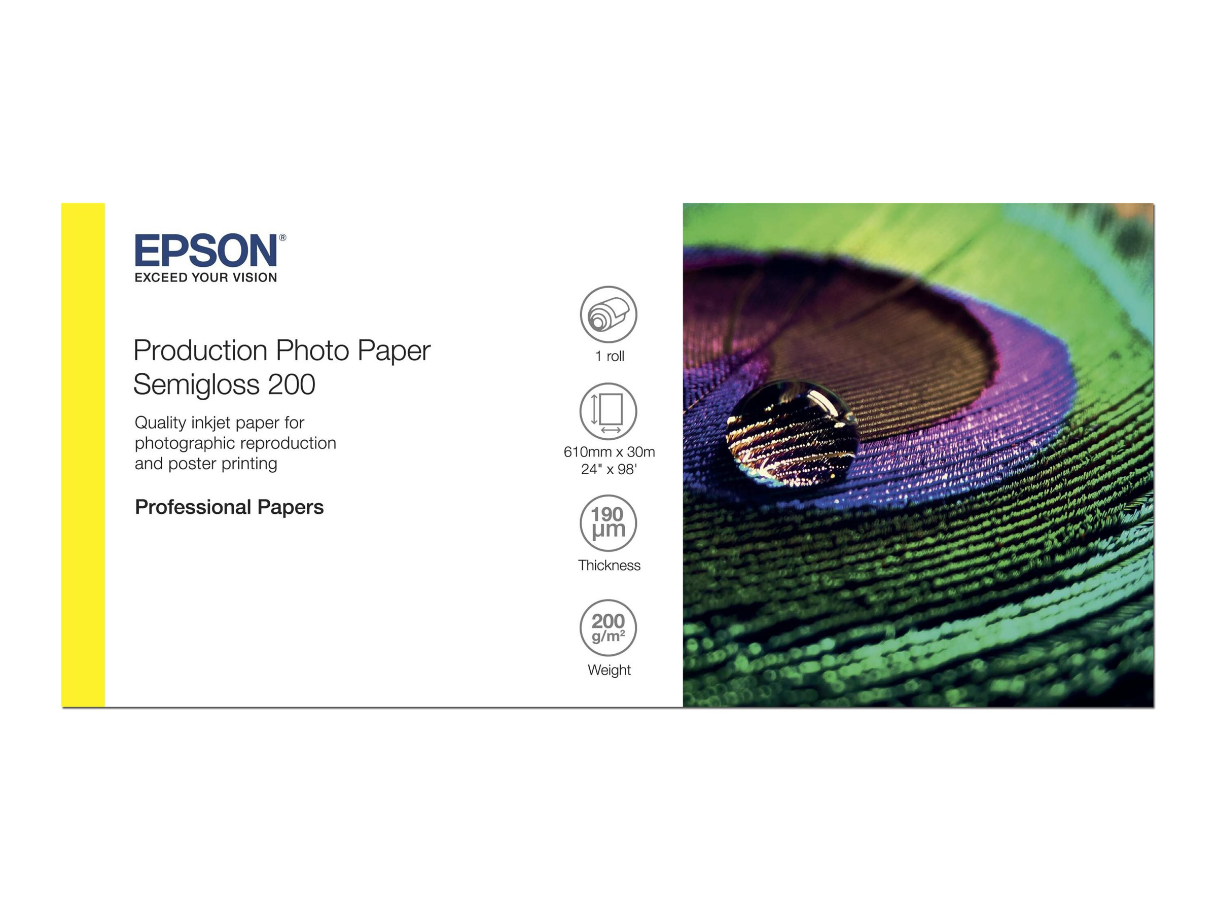 Epson Production - Polyethylen (PE) - halbglnzend - mikropors - 200 Mikron - Rolle (60,96 cm x 30 m)