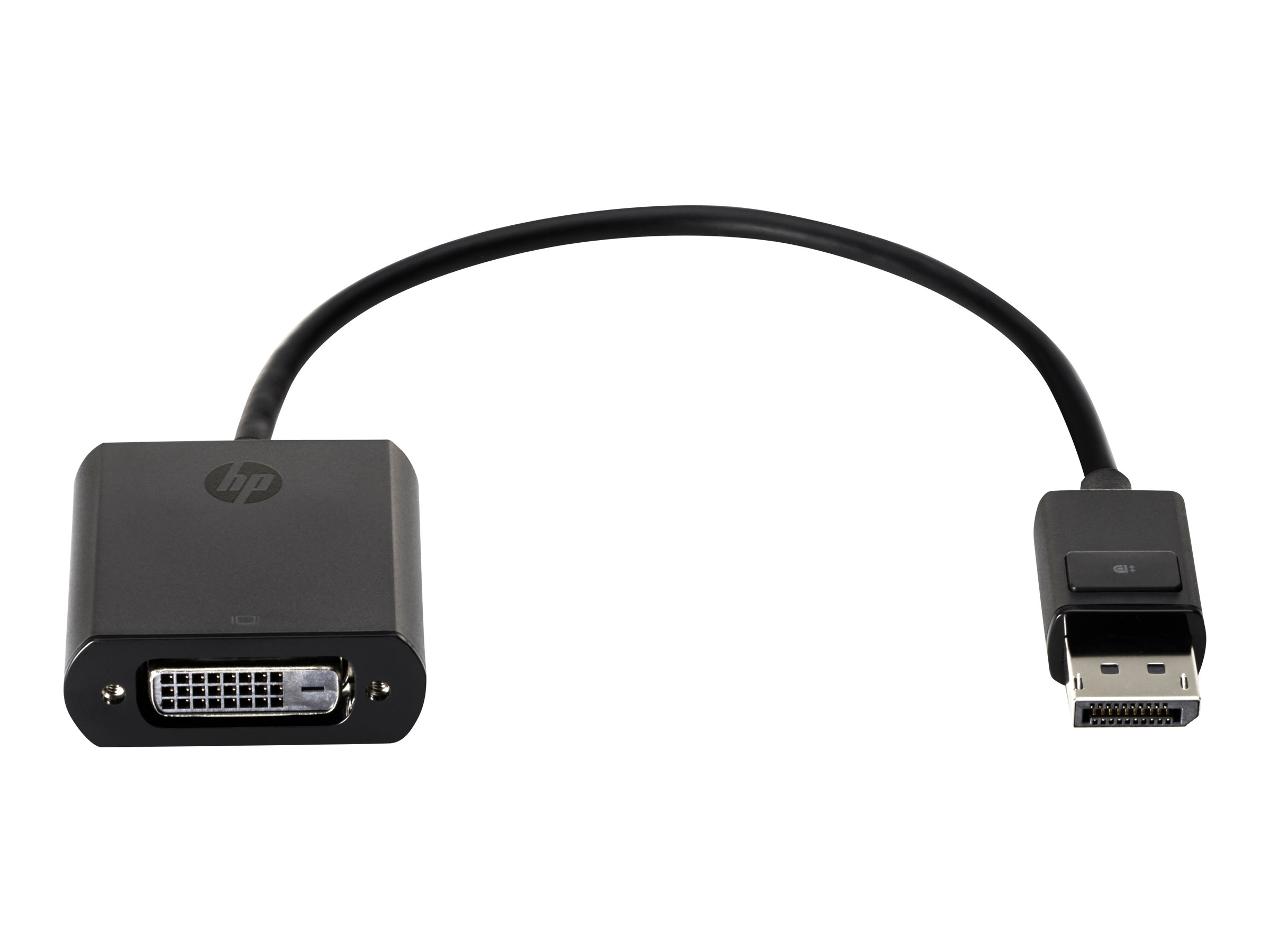 HP DisplayPort to DVI Adapter - DisplayPort-Adapter - DisplayPort (M) zu DVI-D (W) - Schwarz - für ProBook 64X G4, 650 G4, 650 G