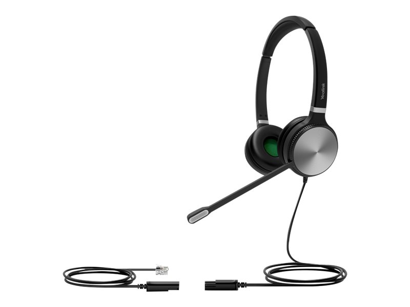 Yealink YHS36 Dual - Headset - On-Ear - kabelgebunden - Schwarz und Silber