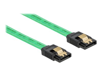 Delock SATA 6 Gb/s Cable UV glow effect - SATA-Kabel - Serial ATA 150/300/600 - SATA zu SATA - 70 cm - grn