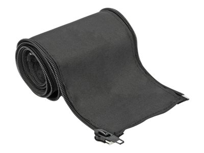 DeLOCK Woven Sleeve with zip fasterner heat-resistant - Geflechtschlauch - 1 m - Schwarz